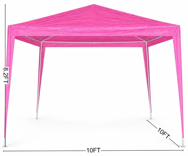 Alt view image 2 of 2 - 10 Outdoor Garden Gazebo Wedding Party Tent Canopy Marquee Without Sidewalls, Pink, Metal