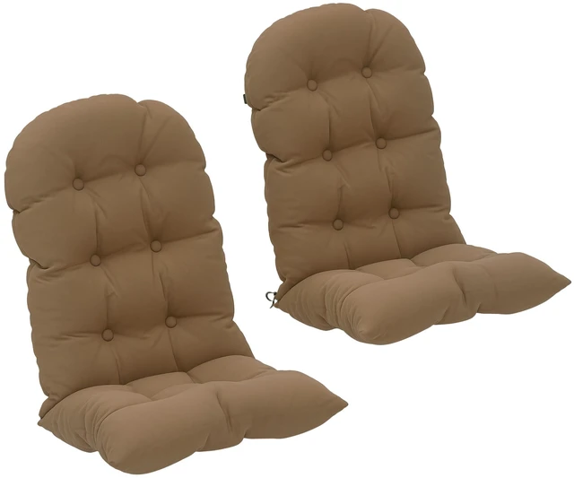 Main image of Outdoor Adirondack Chair Cushions Set, Tufted High Back Patio Chair Cushions with Ties Non-Slip Replacement Seat Pads