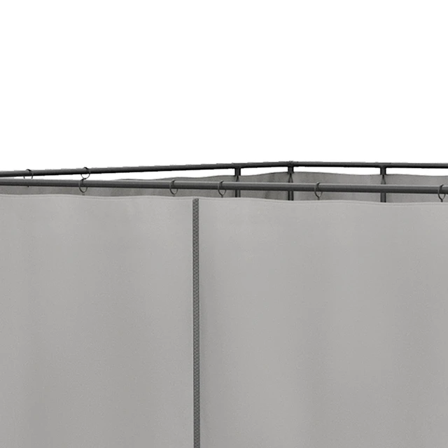 Alt view image 3 of 7 - 10 Universal Gazebo Sidewall Set with Panels, Hooks and Rings Included for Pergolas and Cabanas, Light Gray, Polyester