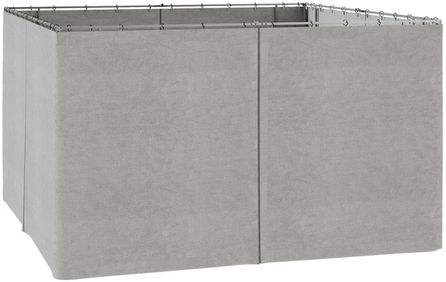 Main image of 10 Universal Gazebo Sidewall Set with Panels, Hooks and Rings Included for Pergolas and Cabanas, Light Gray, Polyester