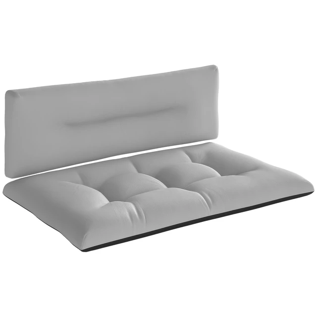 Alt view image 3 of 7 - Seater Pallet Cushions Outdoor 3.9 in Replacement Pallet Sofa Cushions, Tufted Replacement Pads for Garden Patio, Light