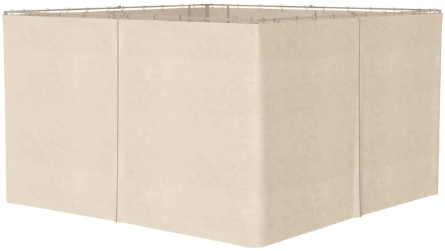Main image of 10 Universal Gazebo Sidewall Set with Panels, Hooks and Rings Included for Pergolas and Cabanas, Beige, Polyester