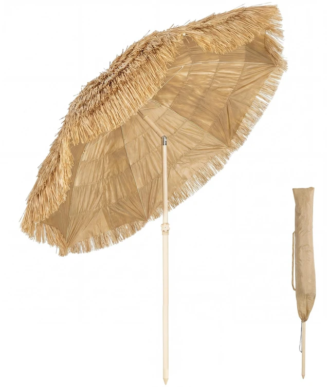 Main image of Tiki Umbrella, Outdoor Hawaiian Patio Umbrella with Ribs Carry Bag Outdoor Tiki Bar Tropical Palapa for Pool Beach