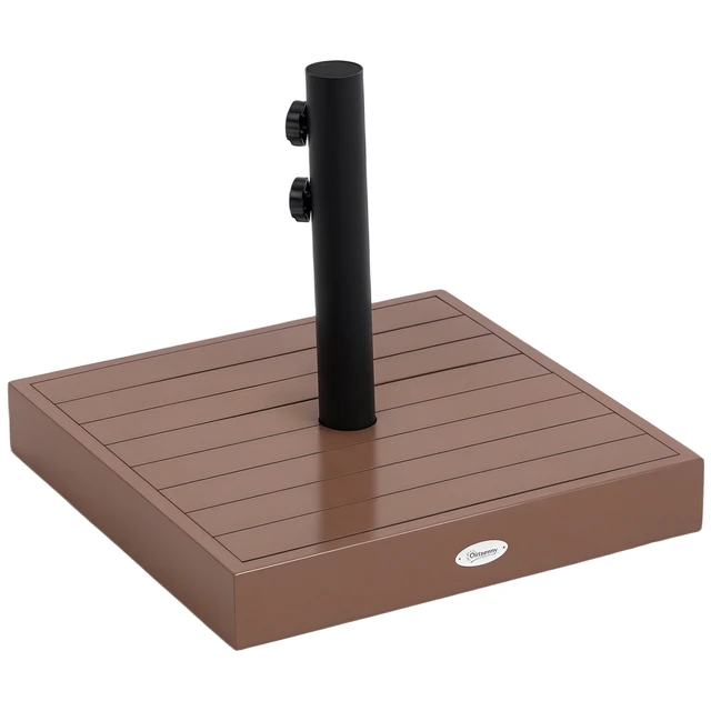 Alt view image 3 of 7 - Square Patio Umbrella Base, 42 LBS Heavy Duty Umbrella Base with Holder for 1.5 Inch Poles for Outdoor Lawn Poolside