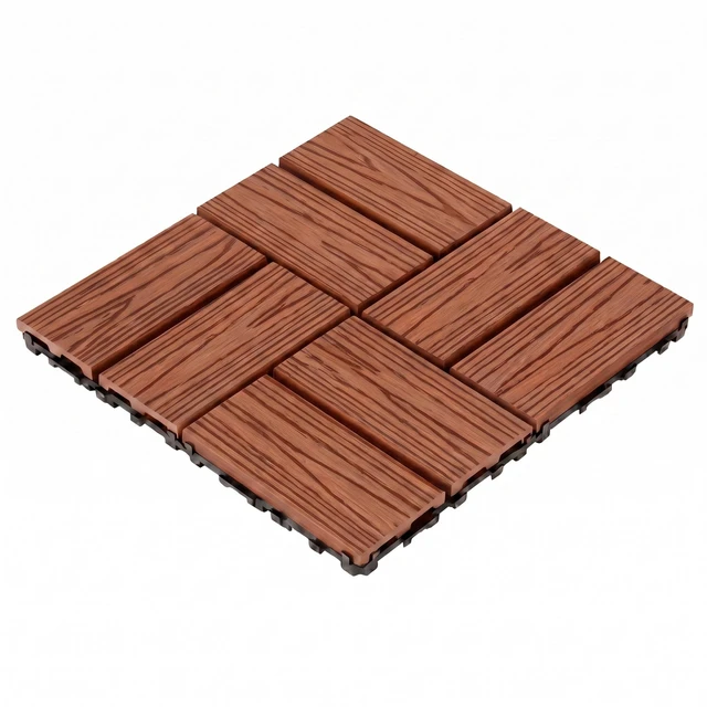 Main image of WPC Interlocking Deck Tiles Pack, Inchx 11.8 Inch Waterproof Patio Flooring All Weather Composite Decking Tiles