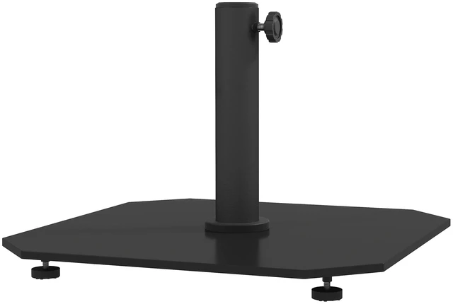 Alt view image 3 of 7 - Square Patio Umbrella Base, 41 LBS Metal Umbrella Stand Base with Adjustable Foot Pads Heavy Duty Patio Holder for 1.9