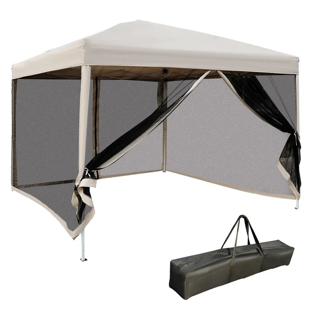 Alt view image 2 of 4 - Canopy Tent with Netting, Instant Screen, Beige, Polyester, Canopies