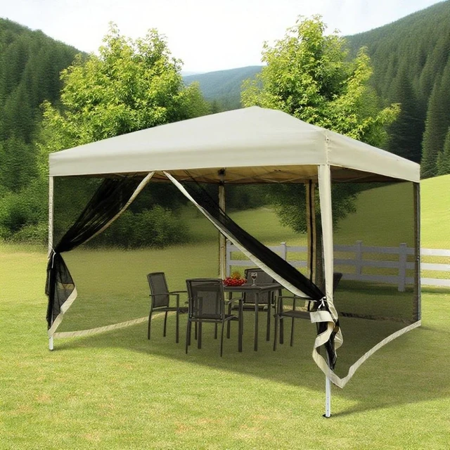 Alt view image 4 of 4 - Canopy Tent with Netting, Instant Screen, Beige, Polyester, Canopies