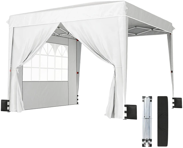 Main image of 10 ft Pop Canopy Tent with Sidewalls, Outdoor Portable Instant Canopy Shelter with Carry Bag Sandbags Adjustable
