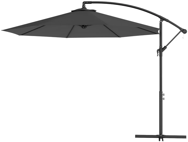 Main image of Cantilever Hanging Tilt Offset Patio Umbrella with and Water Fighting Material and Cross Base Weight Not Included