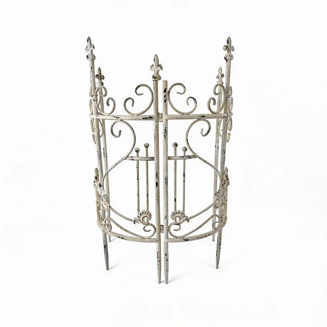 Alt view image 5 of 7 - Sungmor Inchby 28.34 Inch Iron Garden Fence, Pretty Decorative Fence Pannels Outdoor Yard Landscape Pathway Border