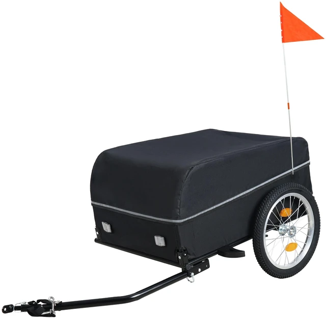 Main image of Bike Cargo Trailer Vehicle Designed for Carrying Small Loads That Can Towed Attaching the Rear Bicycle Pulled Manually