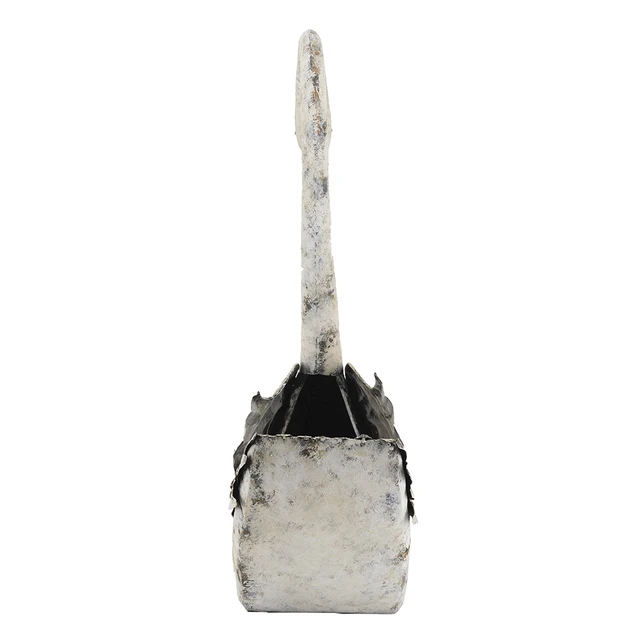 Alt view image 5 of 7 - 19.7 8.5 29.5 Inch Lightweight Swan Planter, Bird Figurine Planter for Flowers Distressed, White, Iron, Garden Pots