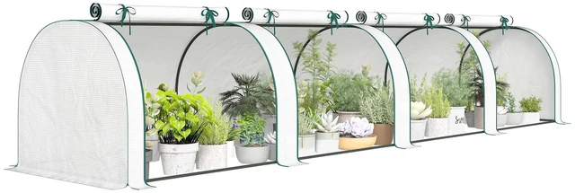 Main image of Mini Greenhouse, Inchx 31.5 Inch Portable Greenhouse with Roll Doors Cover Small for Indoor Outdoor, White, Steel