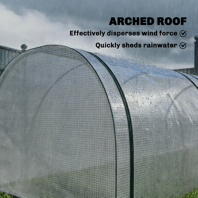 Alt view image 3 of 7 - Mini Greenhouse, Inchx 31.5 Inch Portable Greenhouse with Roll Doors Cover Small for Indoor Outdoor, White, Steel