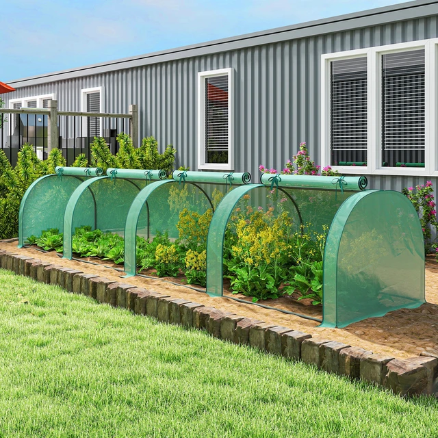 Alt view image 2 of 7 - Mini Greenhouse, Inchx 31.5 Inch Portable Greenhouse with Roll Doors Cover Small for Indoor Outdoor, Grey Green