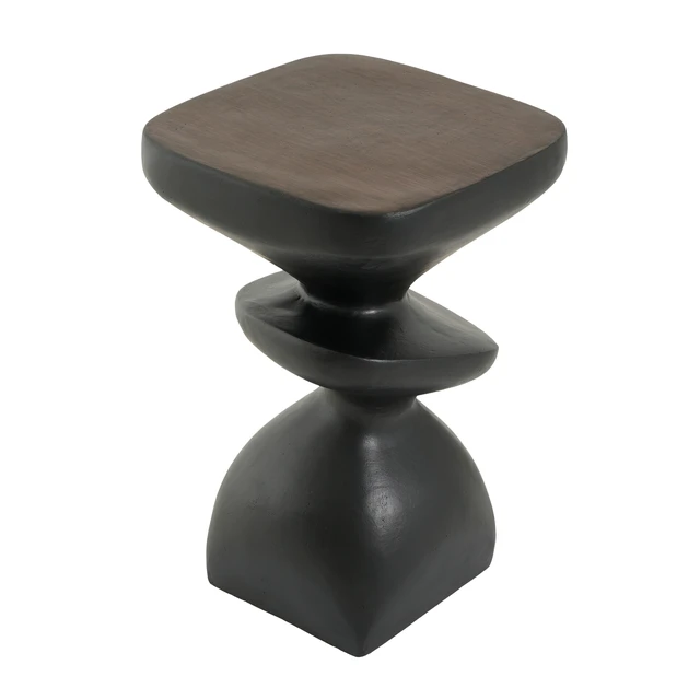 Alt view image 4 of 7 - Abstract Tiered Side Table, Sculptural Irregular Accent End Table Pre Assembled Non Capacity Indoor and Outdoor Art