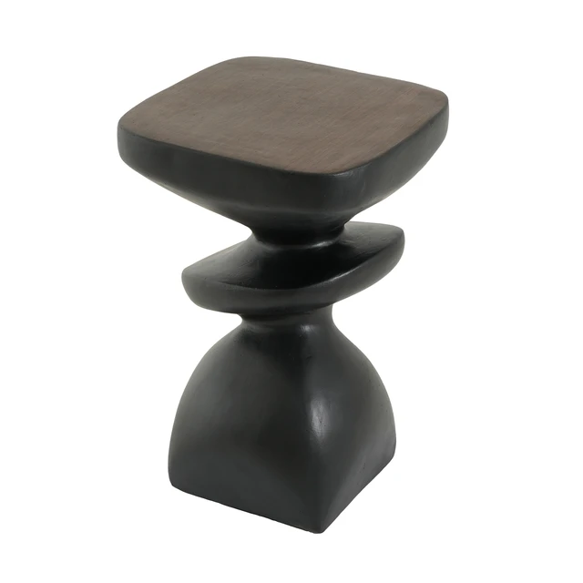 Alt view image 6 of 7 - Abstract Tiered Side Table, Sculptural Irregular Accent End Table Pre Assembled Non Capacity Indoor and Outdoor Art