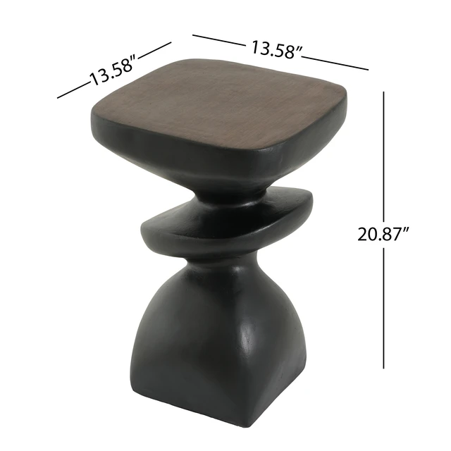Alt view image 2 of 7 - Abstract Tiered Side Table, Sculptural Irregular Accent End Table Pre Assembled Non Capacity Indoor and Outdoor Art