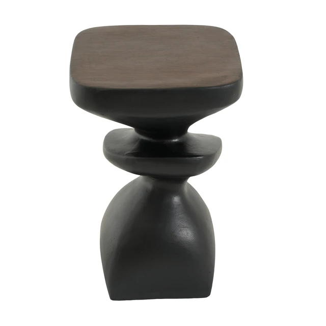 Alt view image 5 of 7 - Abstract Tiered Side Table, Sculptural Irregular Accent End Table Pre Assembled Non Capacity Indoor and Outdoor Art