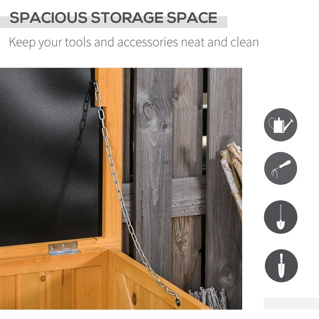 Alt view image 3 of 7 - 75 Gallon Wooden Deck Box, Outdoor Storage Container with Aerating Gap and Weather Fighting Finish, Yellow, Wood