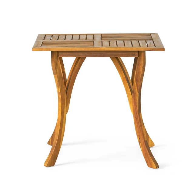 Alt view image 4 of 7 - Outdoor Square Dining Table 31.50 Inch l 31.50 Inch 30.00 Teak, Acacia Wood