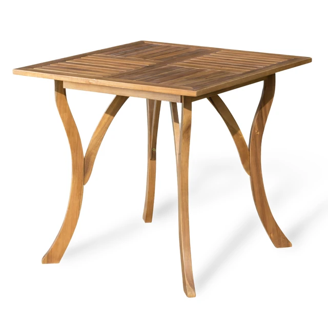 Alt view image 6 of 7 - Outdoor Square Dining Table 31.50 Inch l 31.50 Inch 30.00 Teak, Acacia Wood
