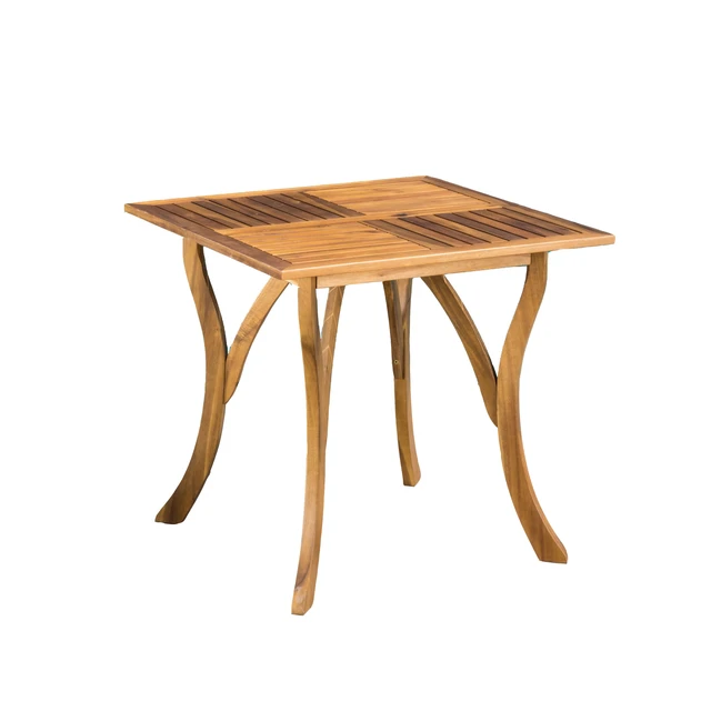 Alt view image 3 of 7 - Outdoor Square Dining Table 31.50 Inch l 31.50 Inch 30.00 Teak, Acacia Wood