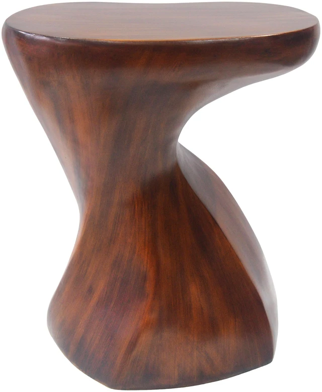 Alt view image 5 of 7 - Twisted Sculptural Side Table, Accent End Table Indoor Outdoor Decorative Side Ready Use Assembly Lightweight Hollow