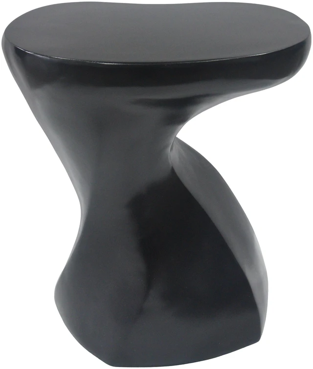 Alt view image 7 of 7 - Twisted Sculptural Side Table, Decorative Accent End Table Indoor Outdoor Use Fully Pre Assembled Folding Hollow Easy