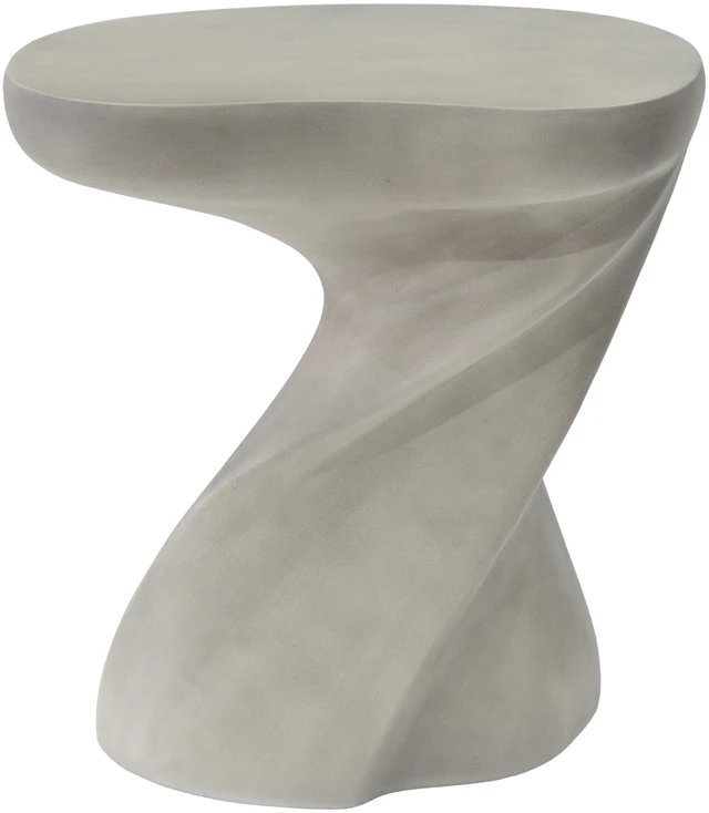 Alt view image 5 of 7 - Twisted Sculptural Side Table, Decorative Accent End Table Indoor Outdoor Side Fully Assembled and Folding Hollow
