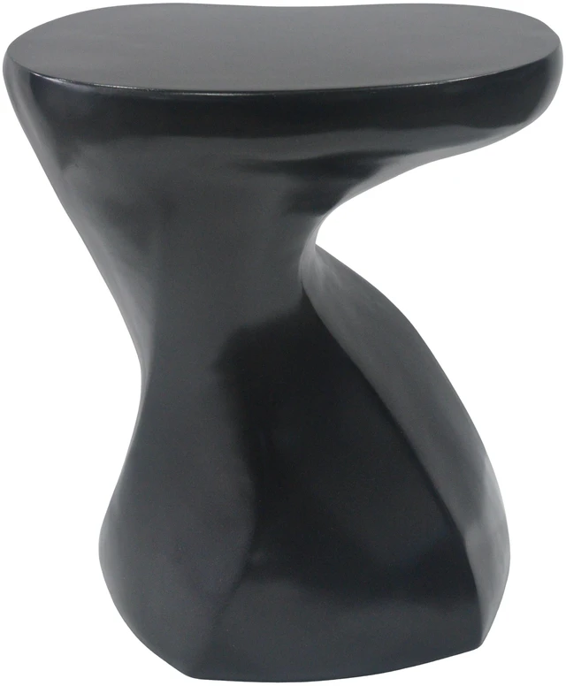 Alt view image 6 of 7 - Twisted Sculptural Side Table, Decorative Accent End Table Indoor Outdoor Use Fully Pre Assembled Folding Hollow Easy