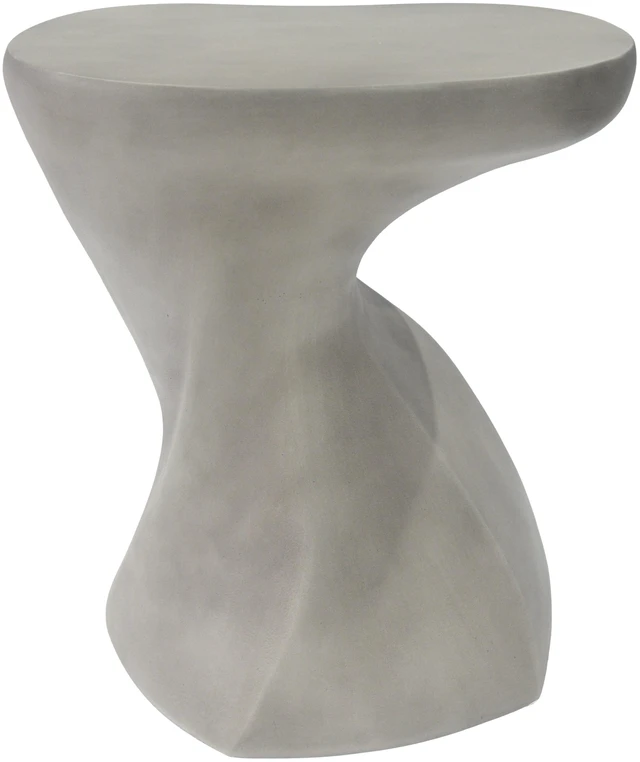 Alt view image 7 of 7 - Twisted Sculptural Side Table, Decorative Accent End Table Indoor Outdoor Side Fully Assembled and Folding Hollow