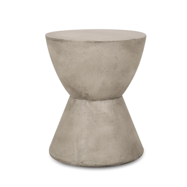 Alt view image 3 of 7 - Outdoor Side Table, Light Grey, Magnesium Oxide