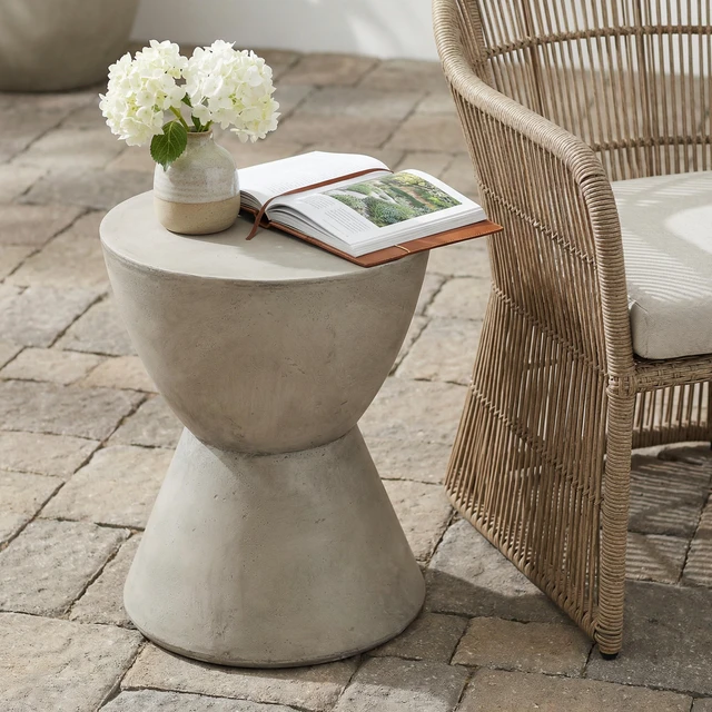 Main image of Outdoor Side Table, Light Grey, Magnesium Oxide