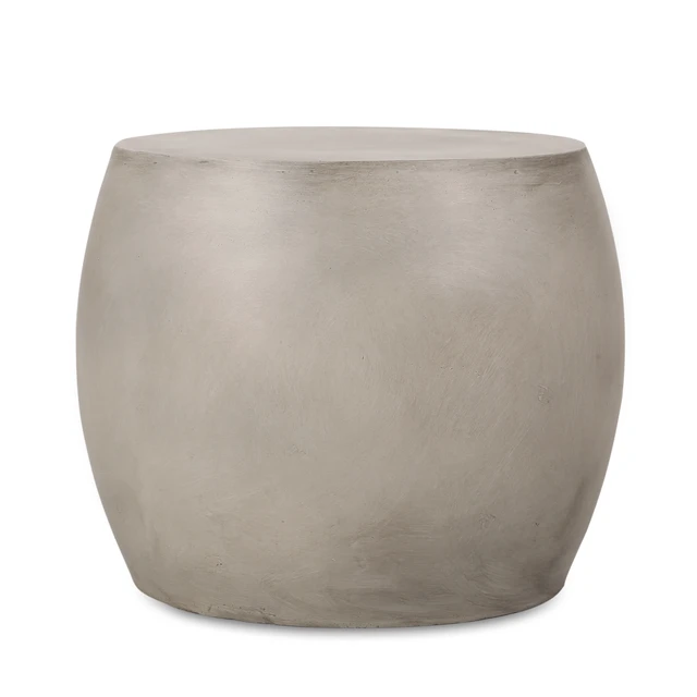 Alt view image 3 of 7 - Outdoor Weight Side Table, Light Grey, Magnesium Oxide