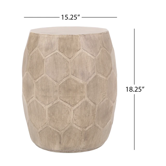 Alt view image 3 of 7 - Outdoor Weight Side Table, End Table, Natural, Magnesium Oxide
