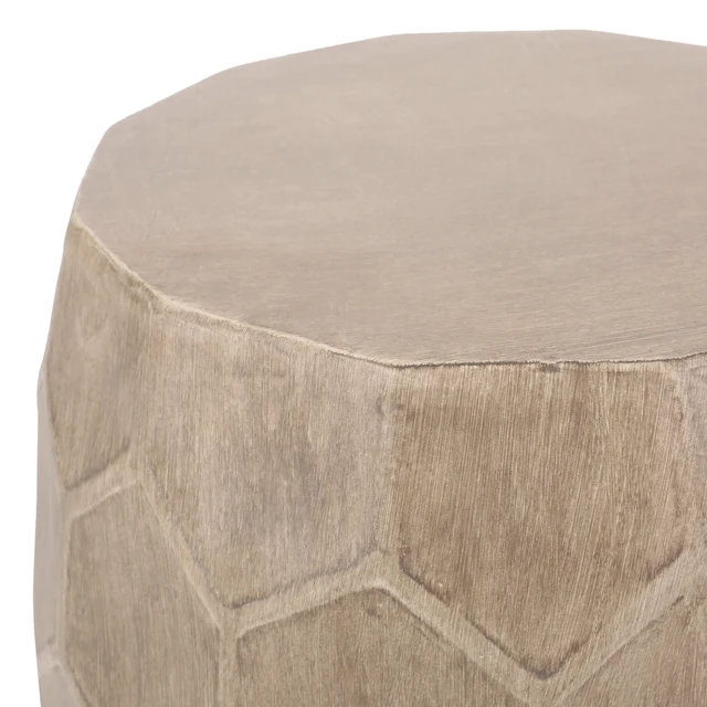 Alt view image 6 of 7 - Outdoor Weight Side Table, End Table, Natural, Magnesium Oxide