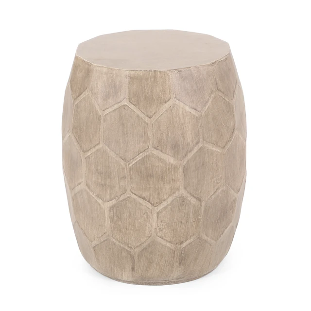 Alt view image 4 of 7 - Outdoor Weight Side Table, End Table, Natural, Magnesium Oxide