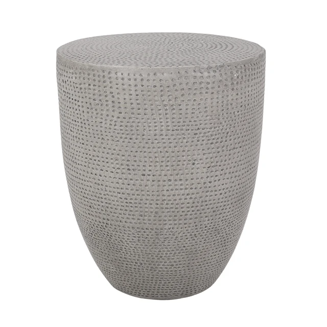 Alt view image 4 of 7 - Outdoor Weight Side Table, End Table, Light Grey, Magnesium Oxide