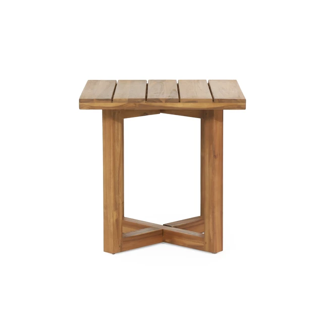 Alt view image 2 of 7 - Square Side Table, Teak, Wood, Outdoor Tables