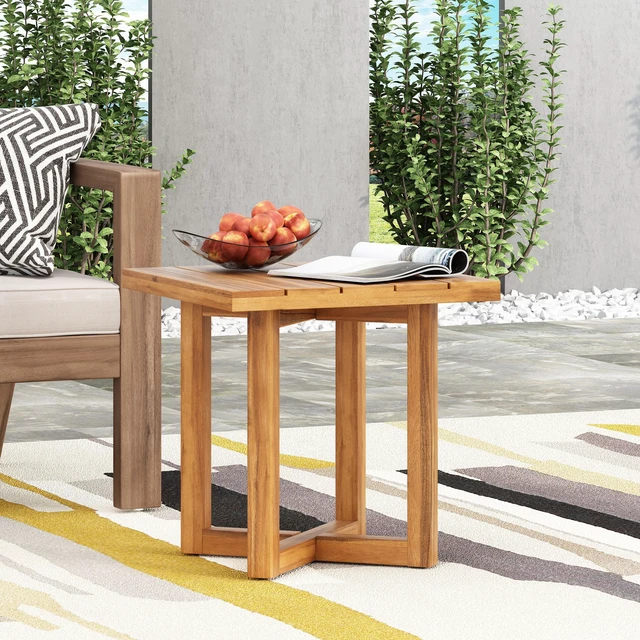 Main image of Square Side Table, Teak, Wood, Outdoor Tables