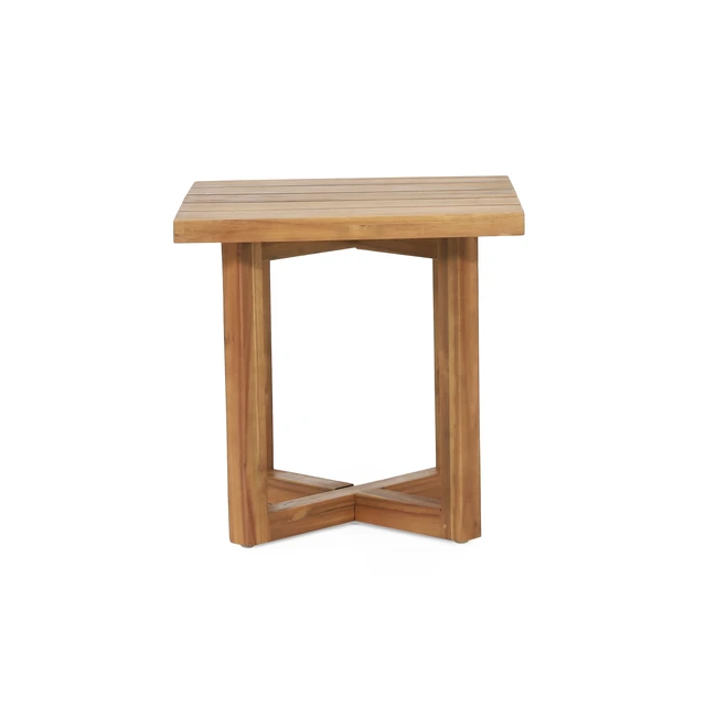 Alt view image 7 of 7 - Square Side Table, Teak, Wood, Outdoor Tables
