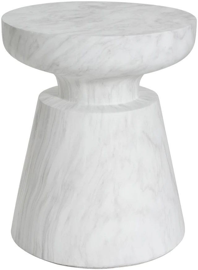 Alt view image 3 of 7 - Outdoor Ponti Side Table, White, Concrete