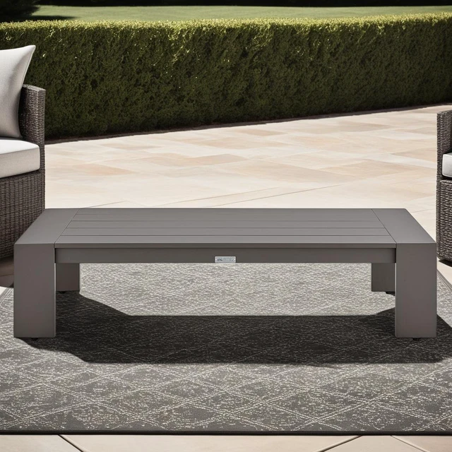 Main image of Umbriax Aluminum Outdoor Coffee Table, Brown