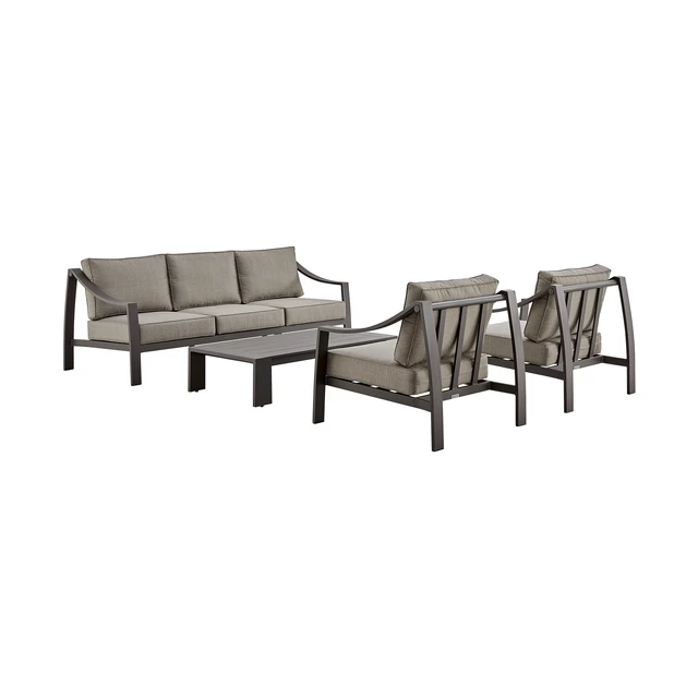 Alt view image 2 of 6 - Umbriax Aluminum Outdoor Coffee Table, Brown