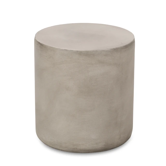 Alt view image 7 of 7 - Outdoor Weight Side Table, Light Grey, Magnesium Oxide