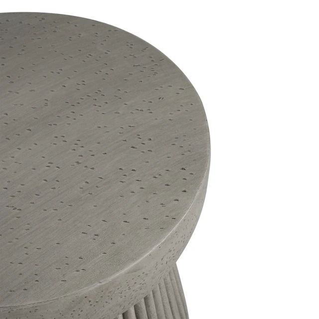 Alt view image 5 of 7 - Outdoor Weight Side Table, Concrete Finish, Light Gray, Concrete