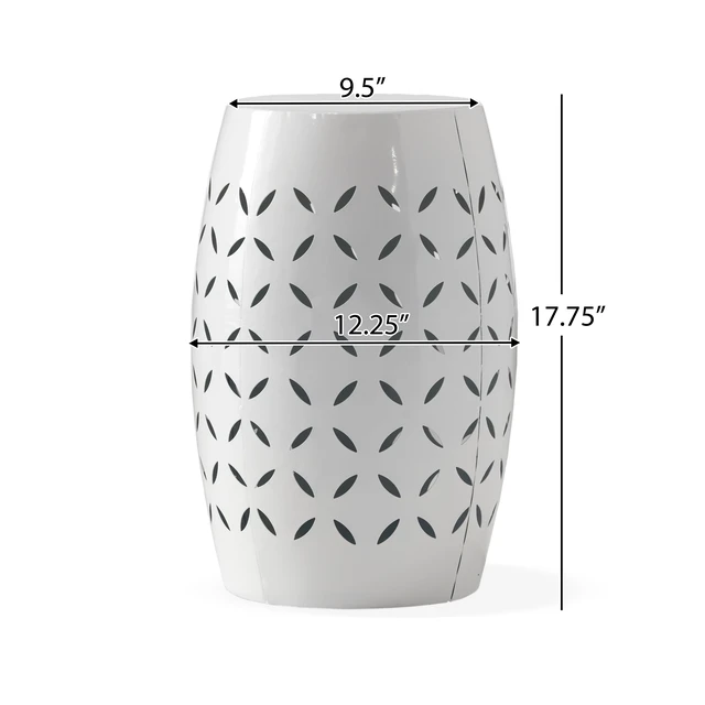 Alt view image 2 of 7 - 12 Inch Accent Side Table, Cylindrical Design End Table for Living Family Entryway Side for Indoor Outdoor Color