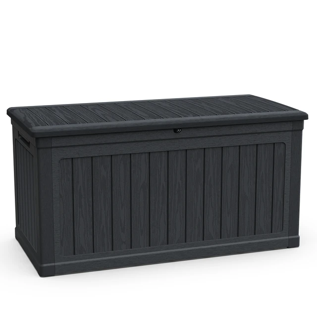 Alt view image 3 of 7 - 230 Gallon Large Outdoor Storage Xxl Deck Box for Patio Furniture, Outdoor Cushions Garden Tools and Sports Pools